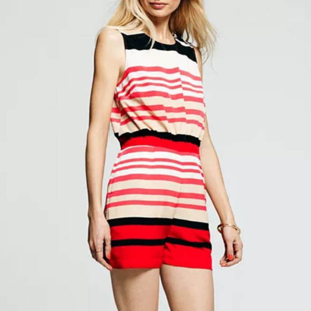 🎉HP🎉 PETER SOM SLEEVELESS STRIPED ROMPER SZ 4 - Picture 1 of 9